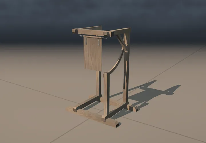 Wind gauge. The museum's reconstruction, built in code. A still from its film.